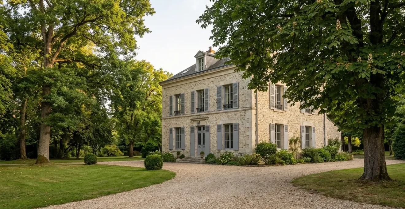 Élégante maison bourgeoise en pierre avec jardin arboré typique du marché prestige Saint-Germain-en-Laye